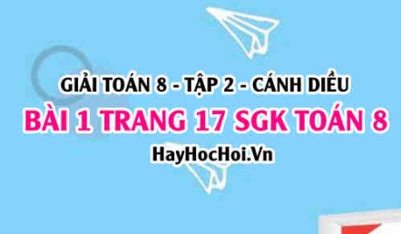 Bài 1 trang 17 Toán 8 Tập 2 Cánh Diều